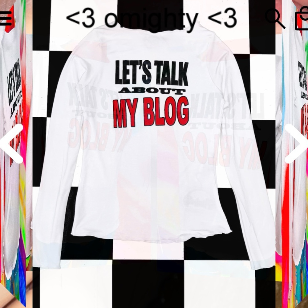 COPY - Omighty , long sleeve shirt, white, small